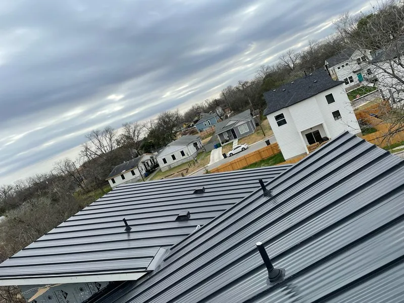 Standing seam metal roof panels with vents for Skylight Repair in Pharr
